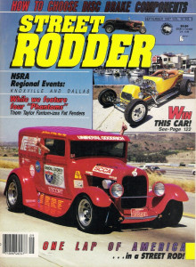 STREET RODDER 1987 SEPT - BRITISH MODEL Y FORD COUPE, 33 FORD DROPTOP SEDAN